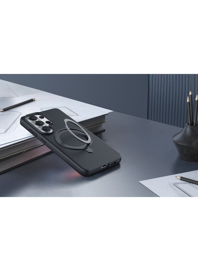 LEVELO Galaxy S26 Ultra MagSafe Case with 360° Kickstand, Liquid Silicon Comfort, Strong Magnets, Metal Frame, Shock-Resistant Bumper, 5ft. Drop Tested - Image 3